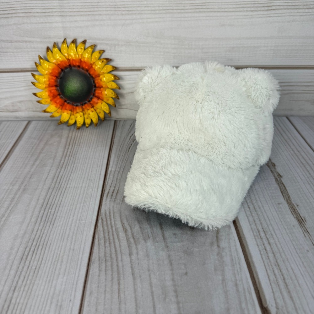 Vera New York Kids White Teddy Bear Ears Plush Baseball Cap Hat